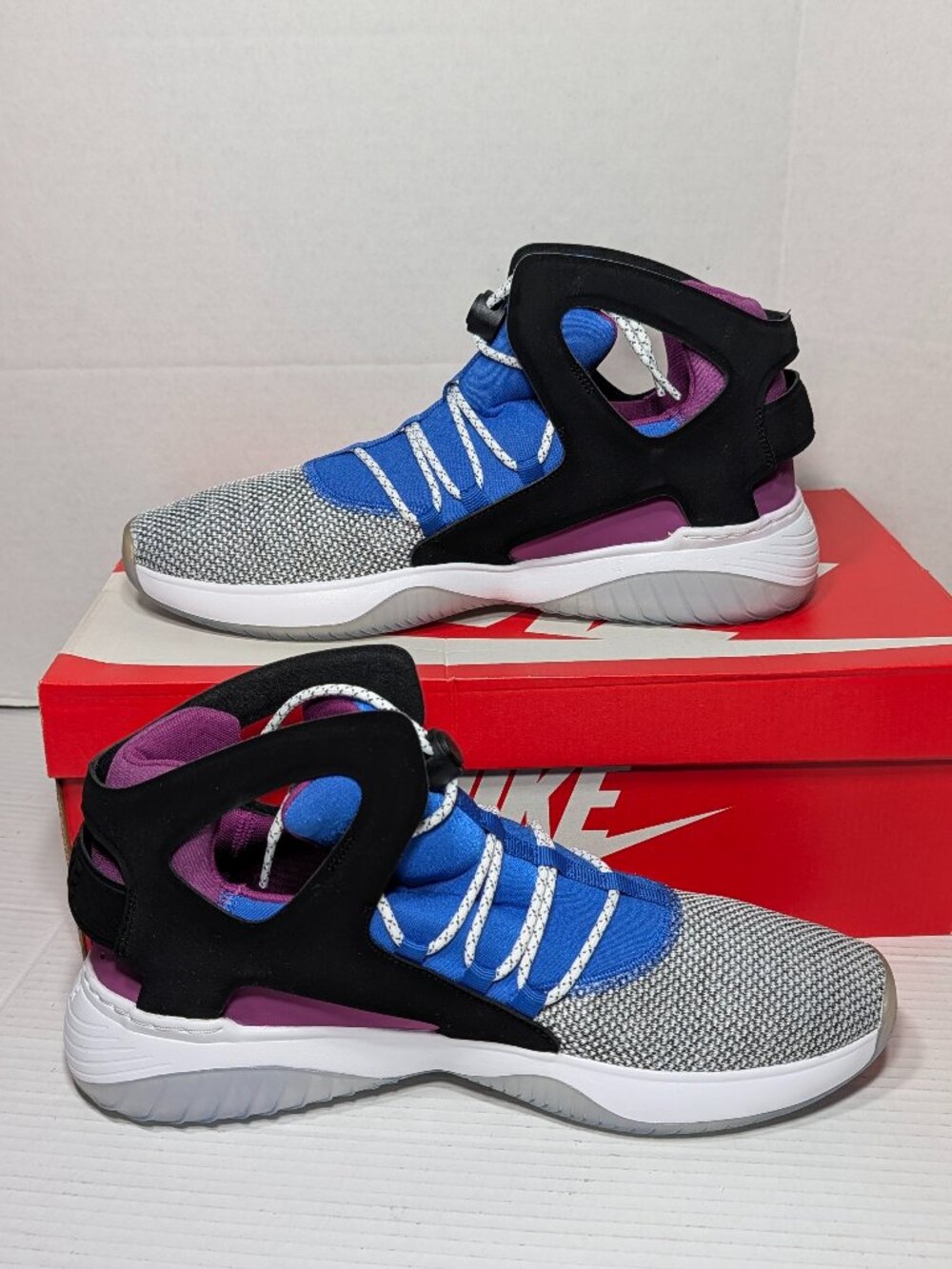 Size 12 -Nike Air Flight Huarache Ultra "Lyon Blue" 880856-100 - NEW!! - Picture 2 of 7